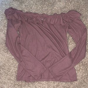 Aeropostale Ruffle Off Shoulder Top